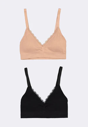 Bench Women's 2-in-1 Pack Seamless V-Neck Bralette